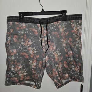 Ezekiel Floral Black Swim Trunks